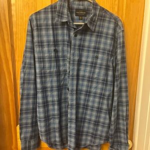 Lucky Brand blue plaid shirt M